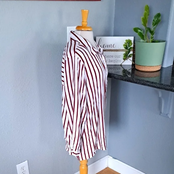 Ellos Striped Blouse | Size 1X/24 - Picture 3 of 5